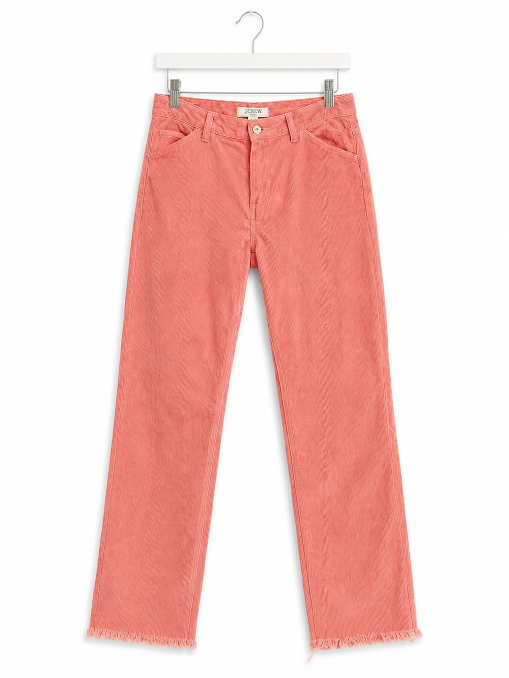 We The Free Twenty Seven Dusty Rose Corduroy Raw Hem Straight Pants